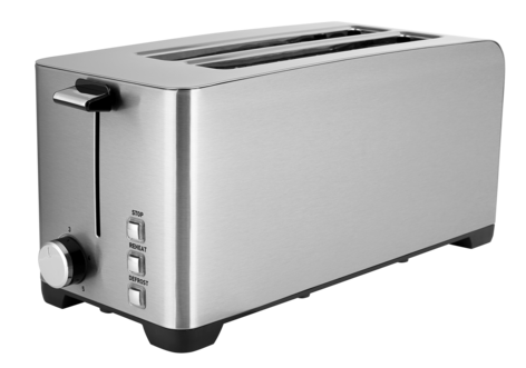 Wilfa brödrost 4 skivor, borstat stål, 1400 W