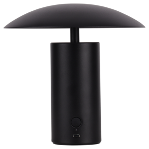 Tage oppladbar bordlampe metall svart, 20 cm, Northlight