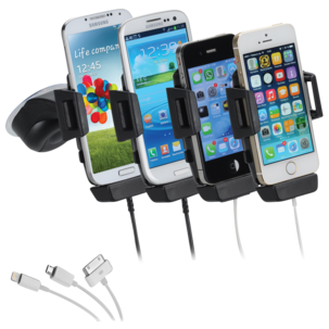 Telefonhållare med fäste för laddkabel, iGRIP