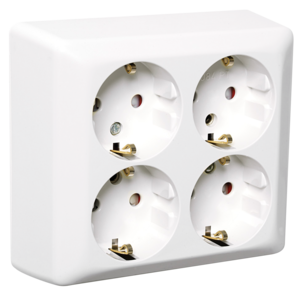 Elko RS utenpåliggende stikkontakt 4-veis