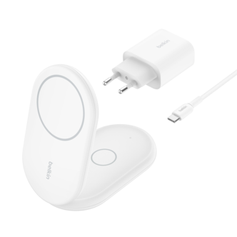 Belkin BoostCharge 2-i-1 laddstation, WIZ028vf