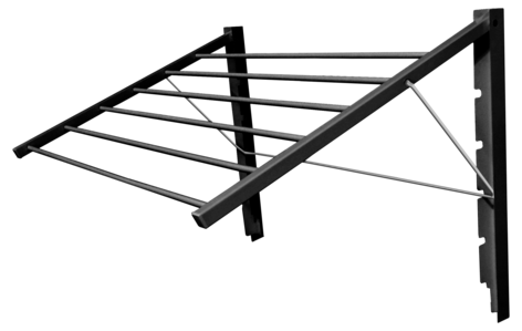 Pyykkiteline seinälle, kokoontaitettava, 4,5 m