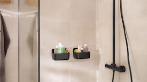 Tesa Lavaa duschkorg självhäftande, svart