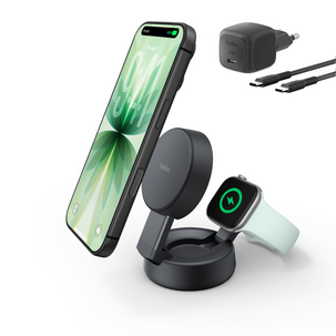 Belkin UltraCharge Pro 2 in 1 lader Qi2, 25 W