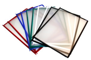 Paneelit Quickload Easymount-pöytätelineeseen, värilliset