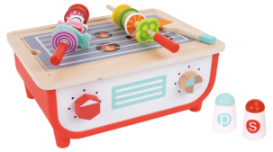 Lekekjøkken med grill i tre, 23 deler, fra 3 år