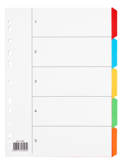 Alfabetregister A4, 1-5