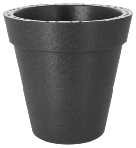 Plantepotte i isopor, svart