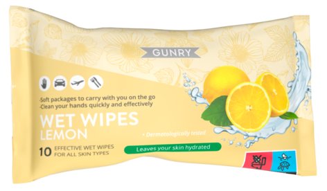 Gunry Wet Wipes Kosteuspyyhe, 10 kpl
