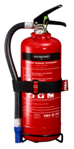 Houseguard liten brandsläckare, pulver 2 kg, röd