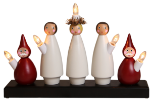 Adventsljusstake Star Trading, luciakör med 5 lampor