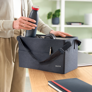 Leitz Office-In-A-Bag skrivbordsväska, grå