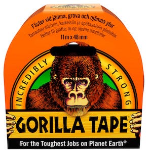 Gorilla vevteip 11 meter, svart