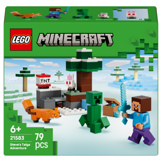 LEGO Minecraft Steves eventyr på taigaen 21583, fra 6 år