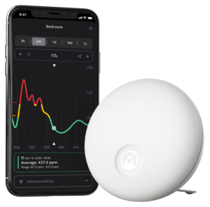Airthings Wave Enhance luftkvalitetsmätare inomhus