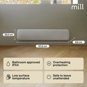 Mill Invisible element med termostat