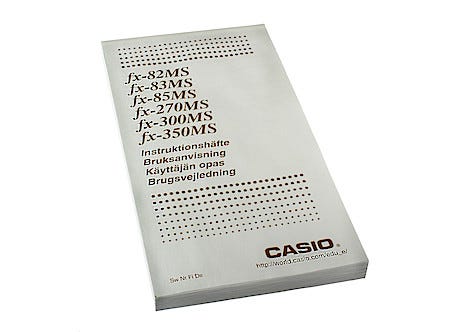 Bruksanvisning Casio FX-82/83/85/270/300/350 MS