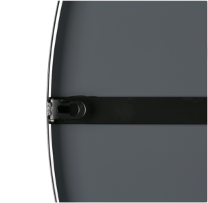 Stor rund spegel svart ram, 75 cm