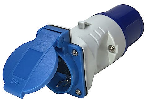 Overgangsadapter CEE 230 V til Schuko