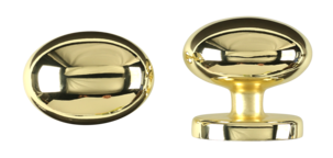 Oval knopp, mässing