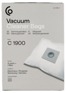 Dammsugarpåsar C1900, 4-pack