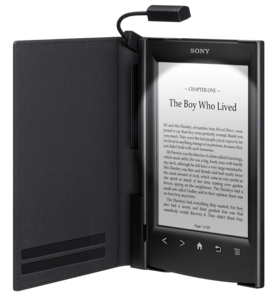 Kotelo, jossa lukuvalo e-kirjanlukijaan, Sony