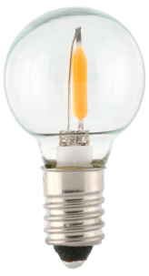 E10 LED-pærer til adventsstake, 10-55 V, runde, 4-pakning