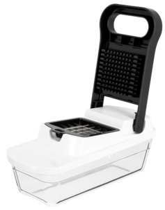 Grønnsakskutter / løkhakker med glassbeholder