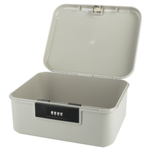 Förvaringslåda med kodlås, 26,2 x 22 x 12 cm