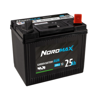 Nordmax Garden AGM-batteri på 12 V, 25 Ah med polstilling 0