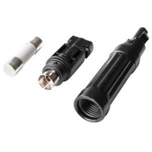 MC4-kontakt med 15 A sikring til solceller opptil 1500 V DC