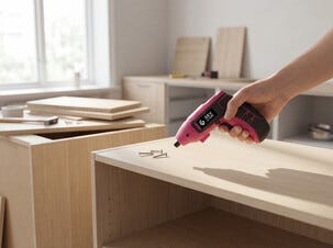 Liten drill 3,6 V med bitsfeste og LED