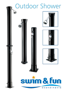 Solvärmd trädgårdsdusch