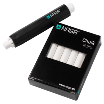 Naga krittholder med 12 hvite tavlekrittstykker
