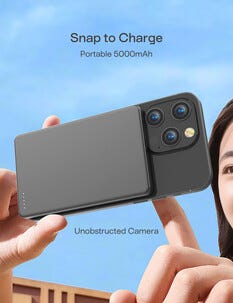 Trådlös magnetisk powerbank, 5000 mAh