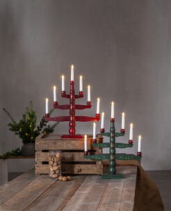 Star Trading Tradition adventsljusstake trä, 54 cm