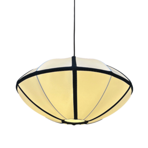 Evelyn taklampa i tyg 50 cm svartvit Northlight