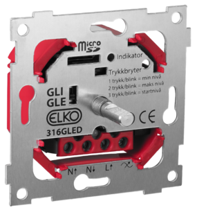 Infälld LED-dimmer ELKO RS 316 GLED