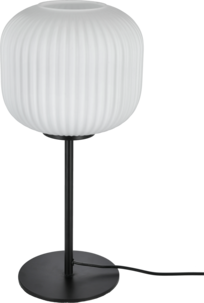 Northlight Ester bordslampa glas, 43 cm, vit