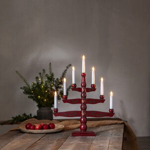 Star Trading Tradition adventsljusstake trä, 54 cm