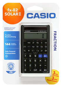 Casio FX-82 SOLAR II, miniräknare med solcell, gymnasiet