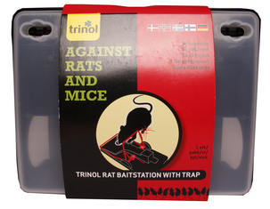 Trinol åtestasjon med rottefelle  