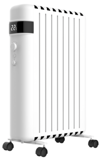 Konvektorelement med hjul 2000 W