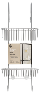 Hengende dusjhylle med kroker