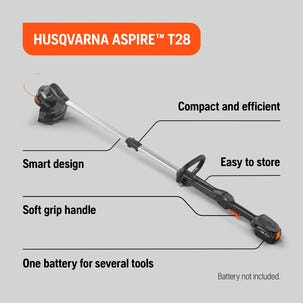 Husqvarna Aspire T28 gresstrimmer 18 V, med batteri