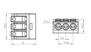 Necore toppklämma 3-ledare 0,2-2,5 mm2, 12-pack
