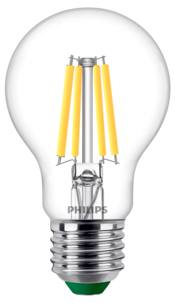 Kaldhvit LED-pære E27 A60 2,3 W, Philips Ultra Efficient