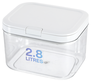 Säilytysrasia muovia, automaattinen kansi