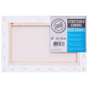 Målarduk, canvas med ram, bomull, Sang, 3-pack