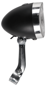 Asaklitt retro cykellampa fram LED, uppladdningsbar